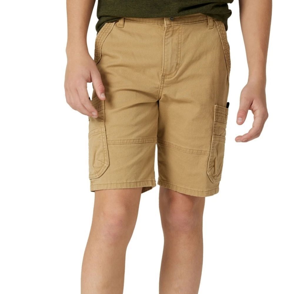 🚗SALE! BOY'S stretch waist khaki cargo shorts size 10/12